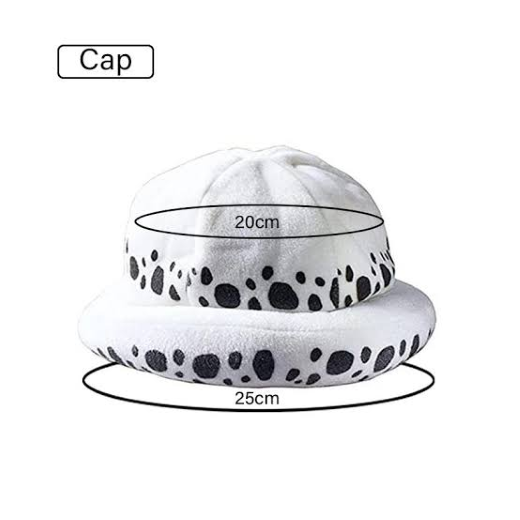 One Piece Law Trafalgar Anime Cosplay Plush Hat - Image 2