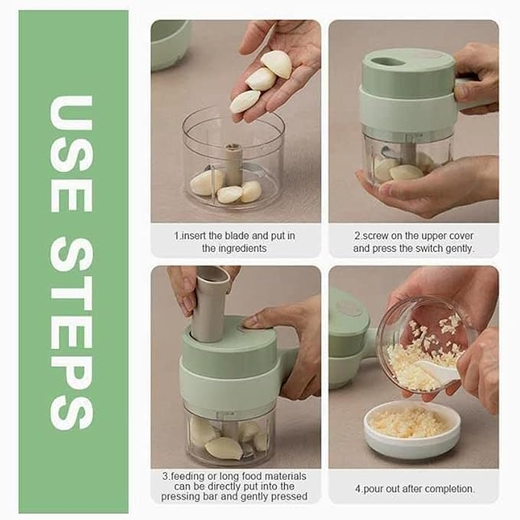 4-in-1 Handheld Electric Vegetable Cutter - Image 2