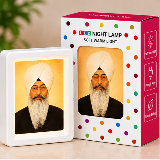 Radha Swami Baba Ji LED 2 Pin Night Lamp (Size: 10*8 Cm) - Image 2