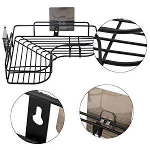 Metal Triangle Self Rack Bathroom Corner Organiser - Image 2