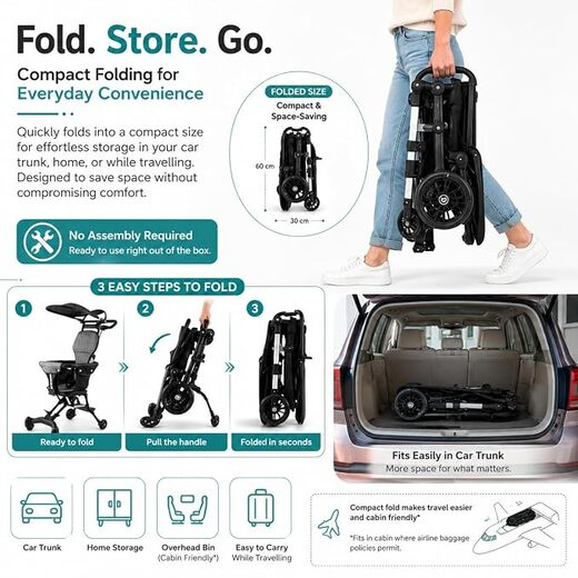 unique foldable baby stroller - Image 3