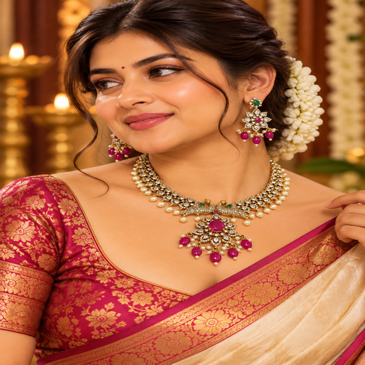 Gold Short Necklace - Image 4