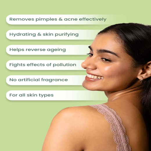 Earthraga Aloe Hydrating Neem Tea Tree Face Wash | Controls Acne and Pimple | 100 ml - Image 2