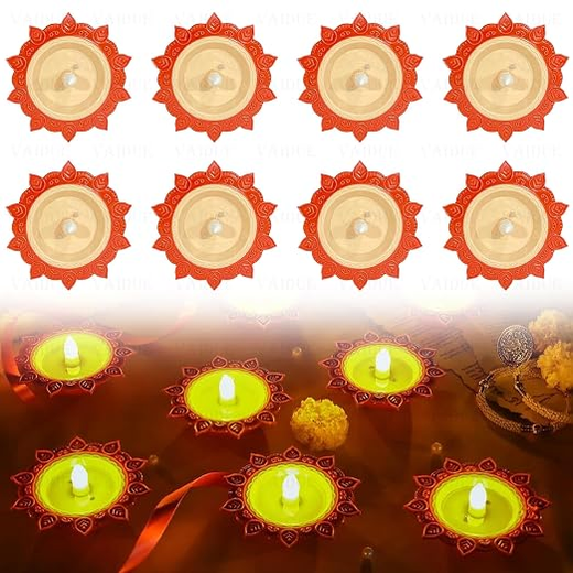 Water Sensor Diya (10 Piece Box) 🪔 - Image 2
