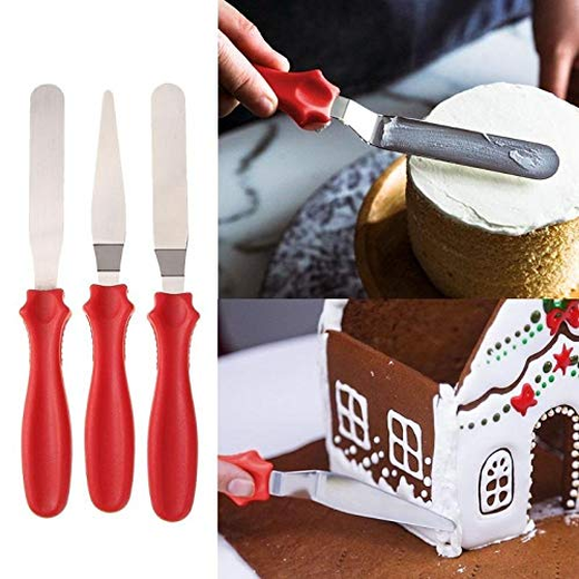 Steel Cake Knife Icing Spatula 3Pcs Set - Image 3