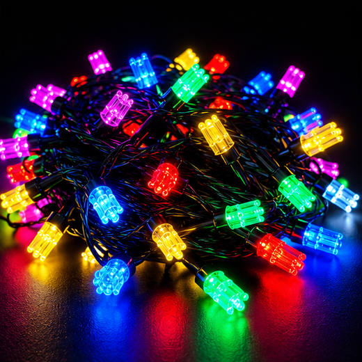 45M Fan Design Multicolour String Light (214 Bulb) (Print: 70M) ✨ - Image 4