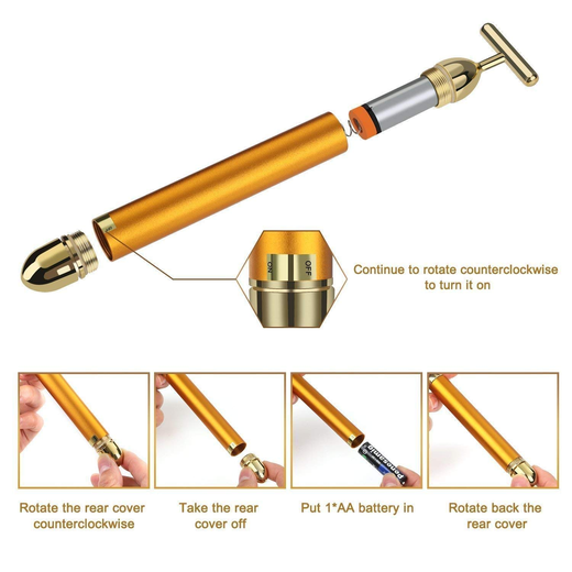 24k Golden Pulse Facial Battery - Image 3