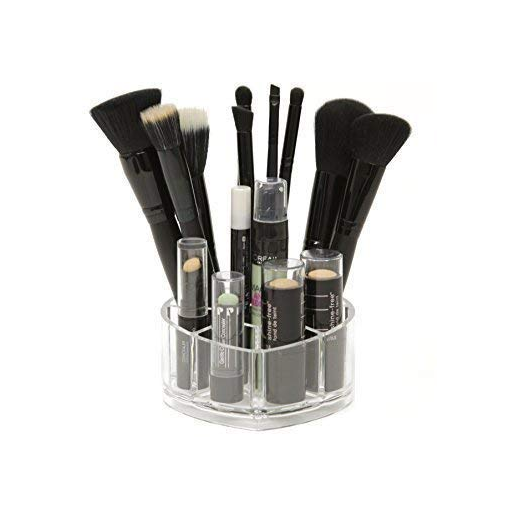 Heart Shaped Transparent Acrylic Cosmetic Makeup Organizer - Image 4