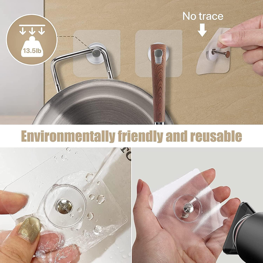 Transparent Nail Hooks for Photo Frames (Pack of 10) - Image 4