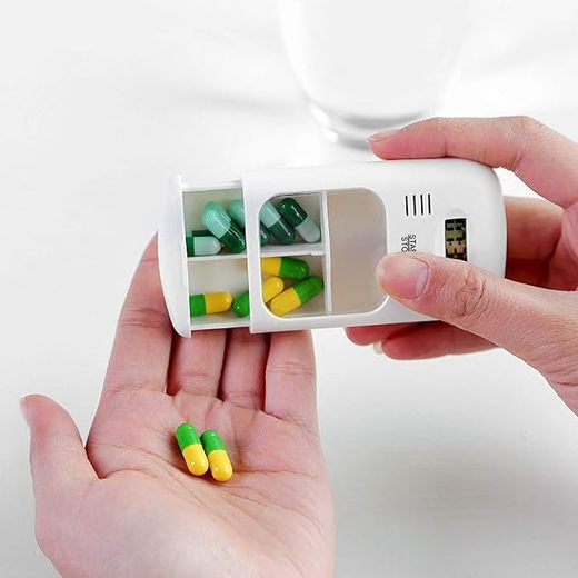 Mini Portable Travel Pill Box With Smart Reminder Alarm Timer
