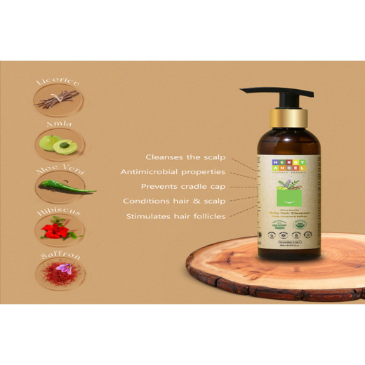 Ultra Gentle Baby Hair Cleanser with Licorice, Amla & Saffron | Organic Ingredients | Gentle Cleansing | Supports Hair Growth - Image 2