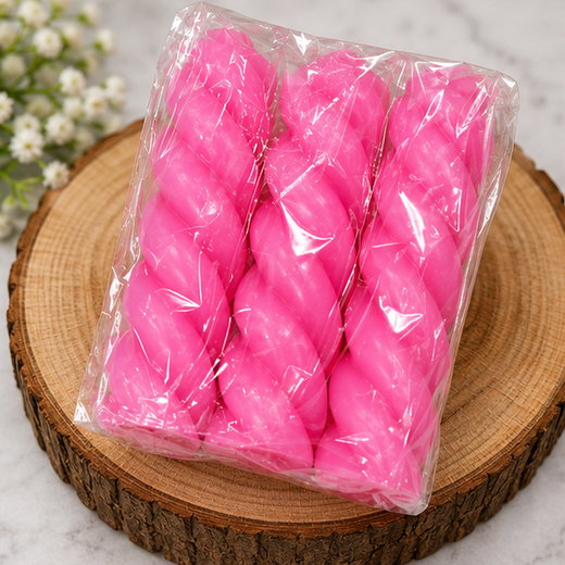 12 Piece Multi Colour Big Twisted Candles🕯️ - Image 2