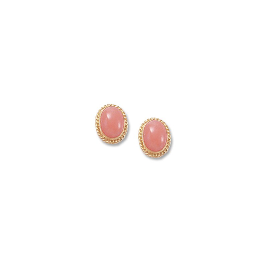 Vintage Peach Moissanite Stone Carved Gold-Tone Clip-On Earring - Image 3