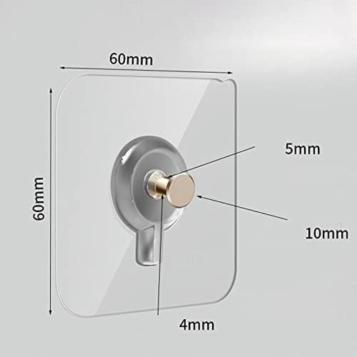 Transparent Nail Hooks for Photo Frames (Pack of 10) - Image 2