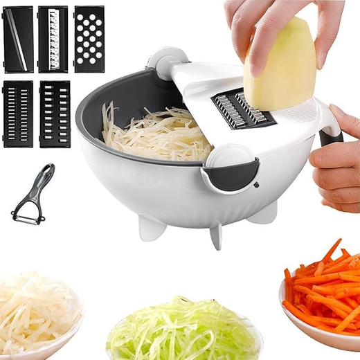 9 in 1 Multifunction Rotate Vegetable Cutter - Image 4