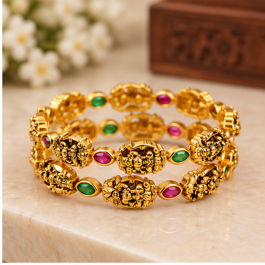 Mate Finishing With Lord Lakshmi Bangle - Image 2