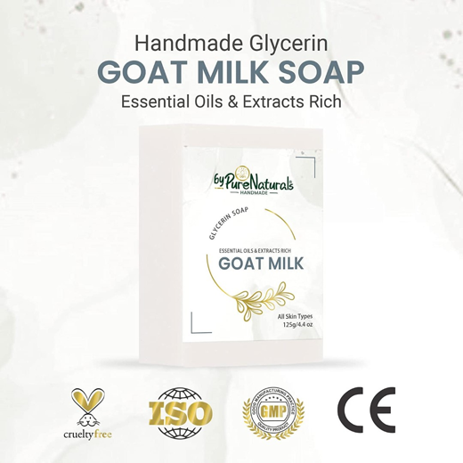 Organic, Mesmerizing, and Natural Glycerin Made Goat Milk Soap For Men Women Pack of 2 - Image 2