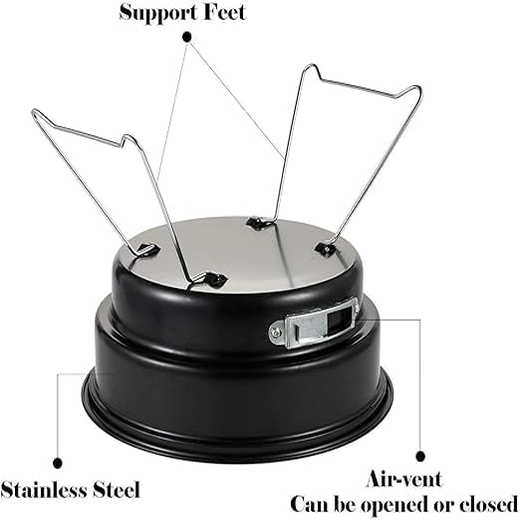 Round Mini BBQ Barbeque Grill Stand Stove - Image 4