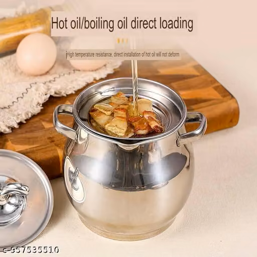 Steel Oil Strainer Pot - Image 3