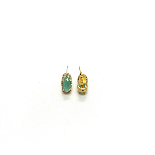 Matte finishing nanthadu with Mint-Green-stone necklace - Image 2