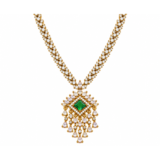Victorian Finishing With Green Stones Short Necklace - Image 3