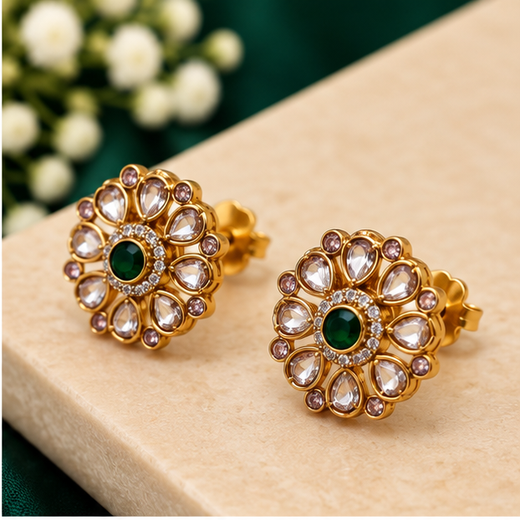 White Stones With Small Green Studs - Image 2