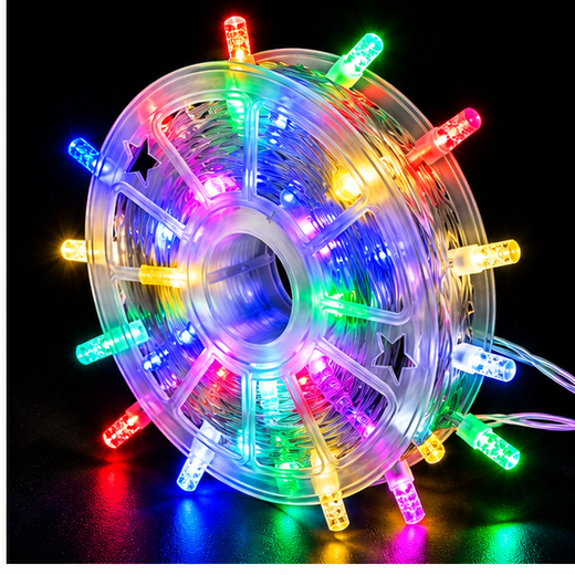 60M Cylinder Multicolour String Light Roll (220 Bulb) (Print 100M) ✨