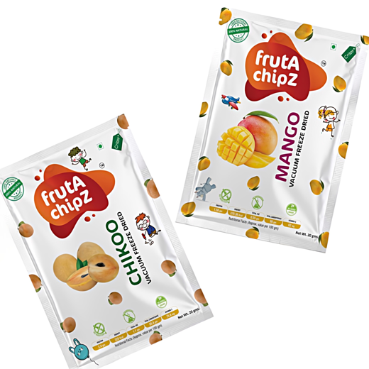 frutA chipZ Freeze Dried Chikoo 20 Gms Fruit Mango 20 Gms/ Banana 30 Gms/ Pineapple 20Gms| 100% Natural | Healthy Fruit Chips | Ready to Eat | Crunchy | - Image 3