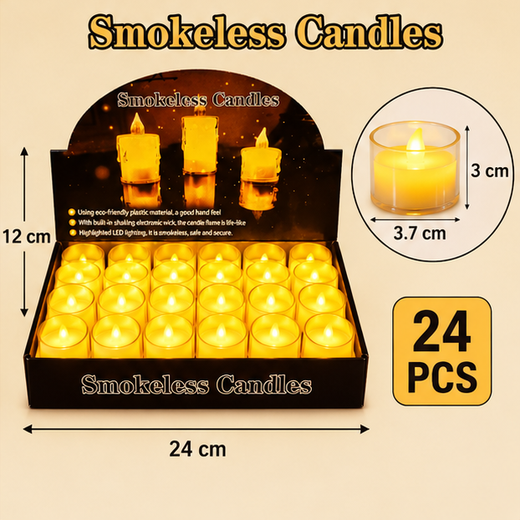 Crystal Candle 🕯️- (24 Piece Box) Size: 9cm - Image 4