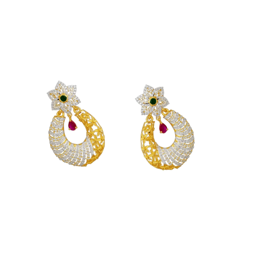 Sparkling American Diamond Stone Earring - Image 3