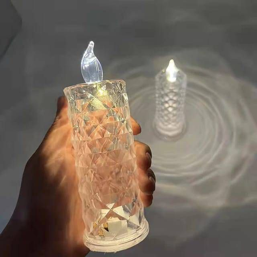 Small Rose Crystal LED Candle🕯️