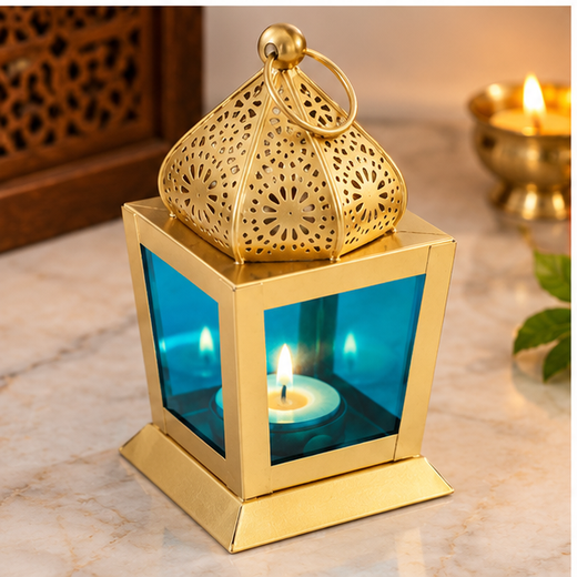 Multicolour Squar Mandir Lantern 🏮 - Image 2