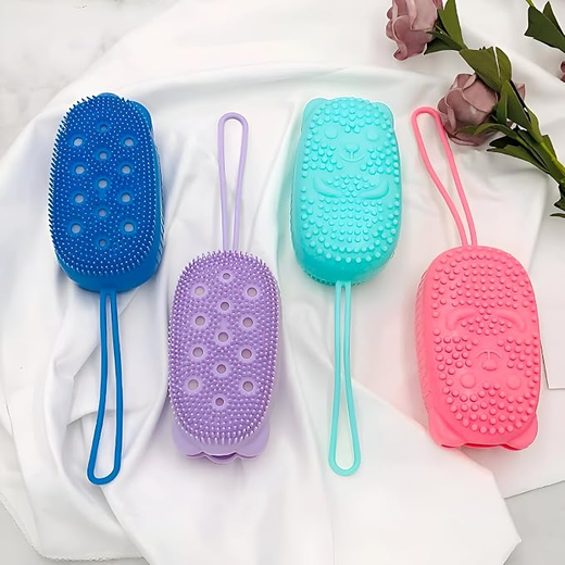Silicone Bath Body Scrubber (Pack of 3)