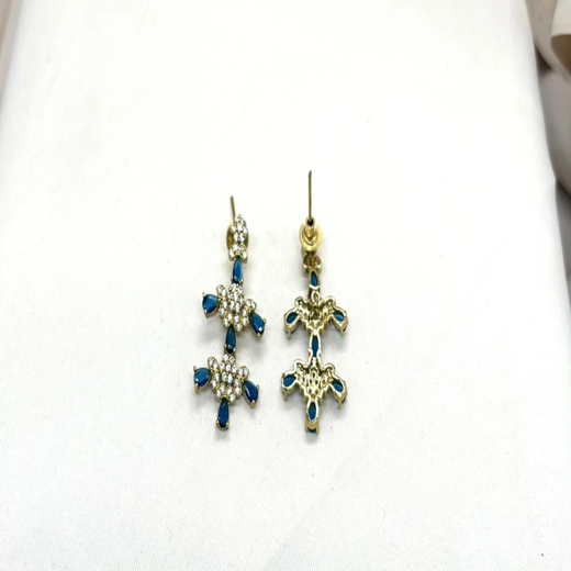 Victorian Short Necklace Designed With Blue Stone's - Image 2