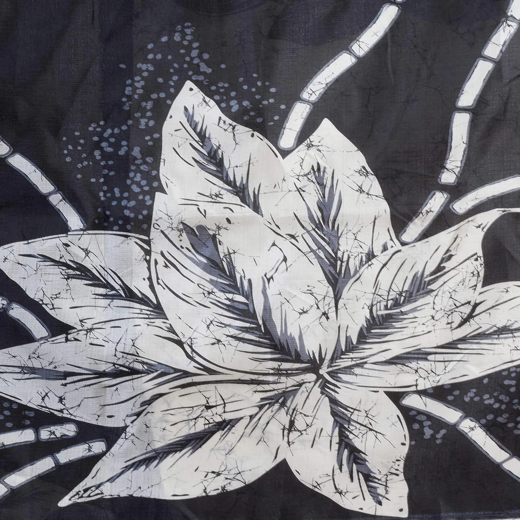 Black Bhagalpuri Silk Printed Saree - Image 3