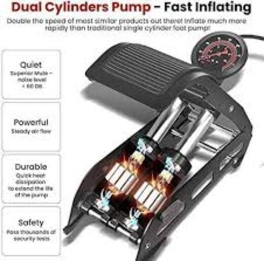 Double Cylinder Foot Pump - Image 2