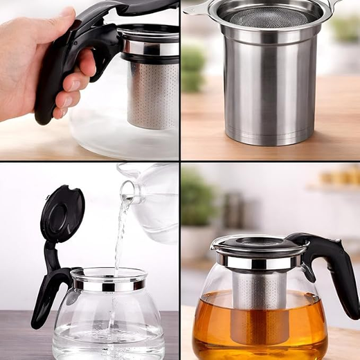 Green Tea Strainer Glass Kettle - Image 4