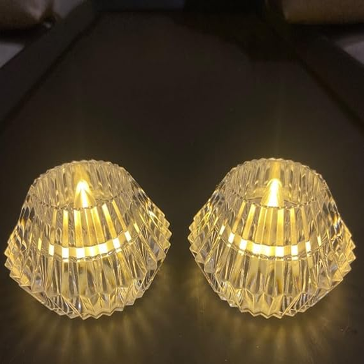 Crystal Diamond Diya Candle (pack of 4)