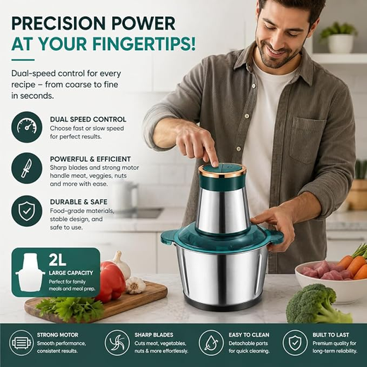 Stainless Steel Electric Meat Grinder - Image 2