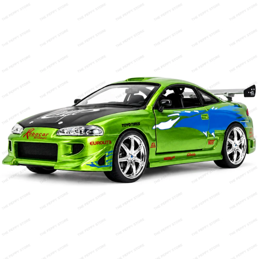 Jada Toys Fast & Furious 25th Anniversary 1995 Mitsubishi Eclipse 1:24 Die-Cast Car - Image 2