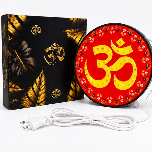 Beautiful Om Multicolour Lighting Wall Hanging Showpiece (Size: 30cm) 🕉️