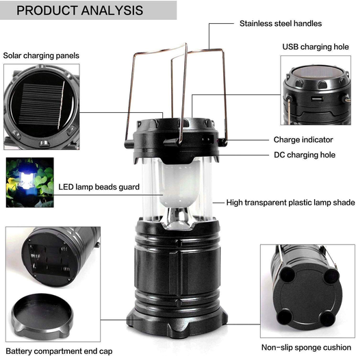 Camping Lantern Torch Solar light - Image 3