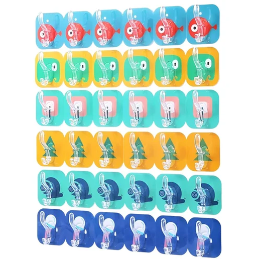 Cartoon Print 6 Hook Sticker