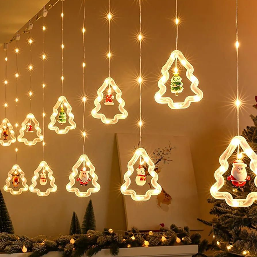 5+5 Christmas Santa Tree Curtain Light 🎅