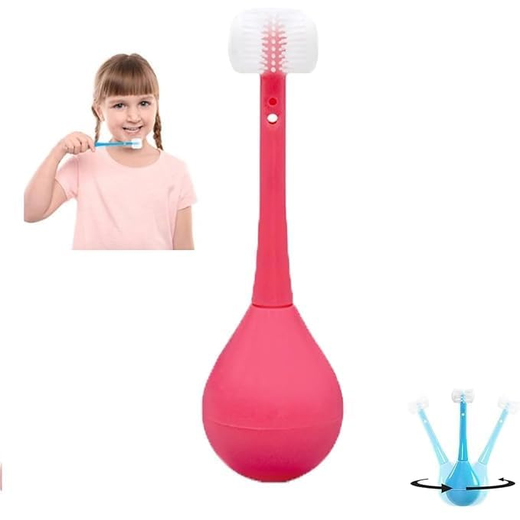 3 Sides Soft Silicone Children Toothbrush