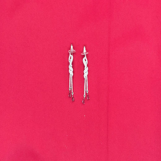 Silver American Diamonds Red stones Short Necklace - Image 4