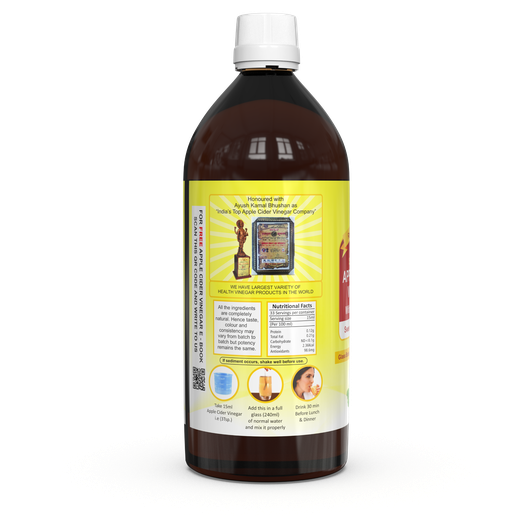Dr. Patkar's Apple Cider Vinegar with Stevia 500ml | Unfiltered and Undiluted | Suitable for Weight Loss, Immunity (With Mother) Naturally Sweetened (Sugar Free) 500ML - Image 2