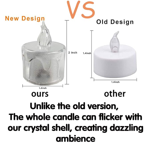 LED Glitter Candle (pack of 10) - Image 4