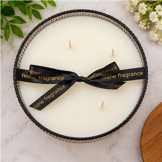 Big Glass Bowl Premium Aroma Candle Gift Pack 💝 (Size: 8*2.4 Inch) (Weight: 1.3kg)🕯️ - Image 4