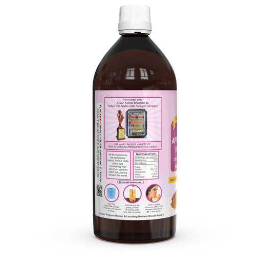 Dr. Patkar's Apple Cider Vinegar with Cinnamon & Fenugreek | Unfiltered & Undiluted | Suitable for Sugar & Diabetes Control with Improved Immunity & Lowers Bad Cholesterol (With Mother) 500ml (pack of 2) - Image 2